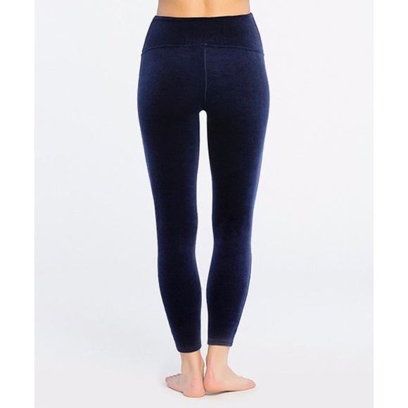 Spanx Velvet Leggings in Color Lapis Night - Picture 4 of 6